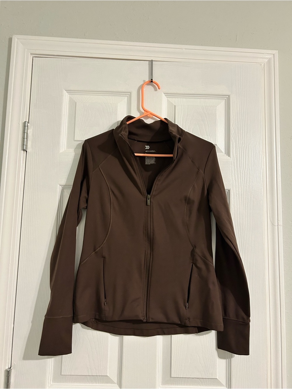 all in motion Brown Full-Zip Running Jacket